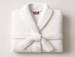 Bathrobe - Terry - Shawl Collar - Popcorn Optical White