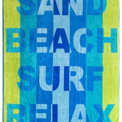 Bunty's Beach Towel 0900 Design 085 104x182cms 905GMS Green Yellow