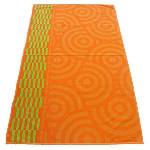 BS_Velour_Circles_Orange Beach Towel 0700 - Design 378 - 090x180cms - Circles - Image 1