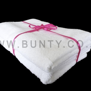 Bunty's No Snag Terry 085x150cms Bath Sheets White 02 Piece Pack