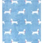 Bunty's Beach Towel 100x170cms 800GMS Jacquard Blue Dogs