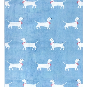 Bunty's Beach Towel 100x170cms 800GMS Jacquard Blue Dogs