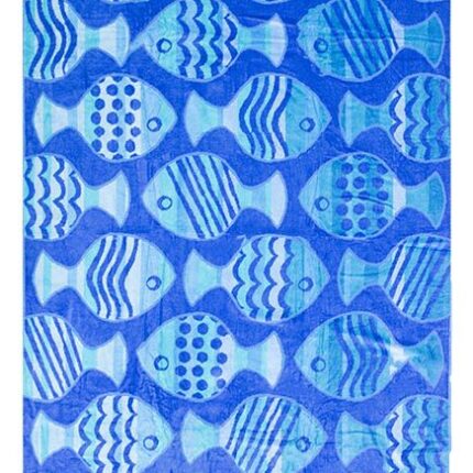 Bunty's Beach Towel 0800 Design 30 100x180cms 800GMS Jacquard Fish Blue