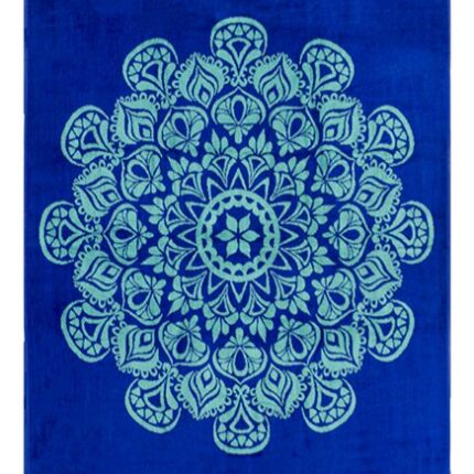 Bunty's Beach Towel 0800 Design 015 100x180cms 800GMS Jacquard Ethnic Blue