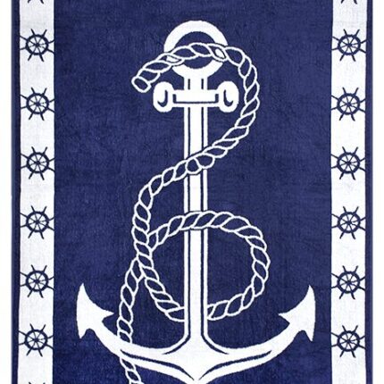 Bunty's Beach Towel Design 26 100x180cms 700GMS Jacquard Dark Blue