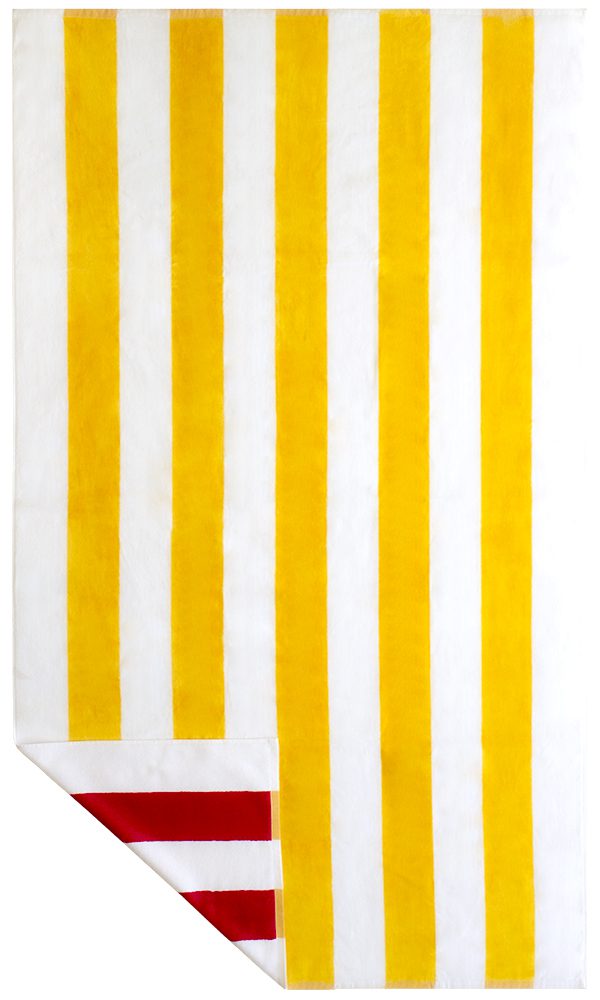 Bunty's Beach Towel 1100 Design 007 100x196cms 1082GMS Yellow Pink
