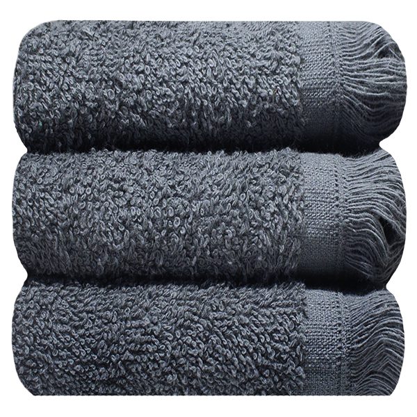 Bunty's Plush 450GSM 030x050cms Fringe Guest Towel Castle Rock 03 Piece Pack