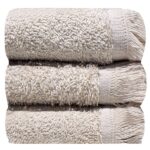Bunty's Plush 450GSM 030x050cms Fringe Guest Towel Cream Birch 03 Piece Pack