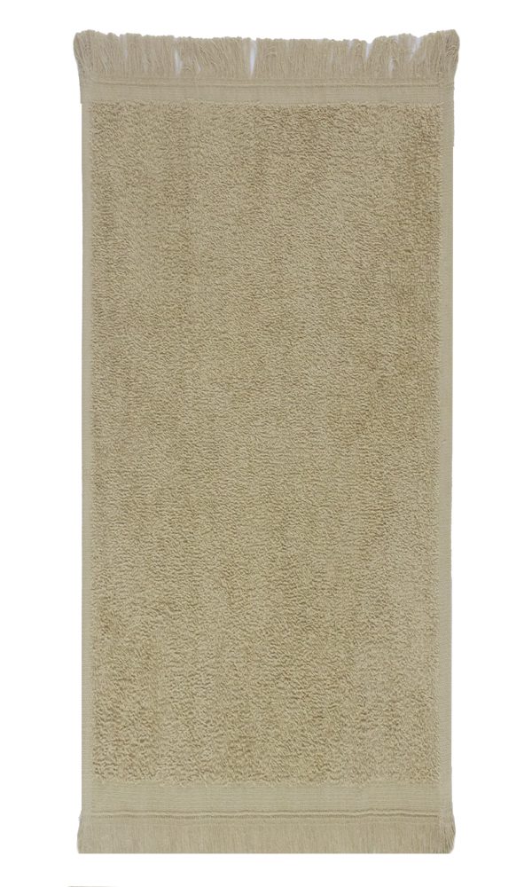 Bunty's Plush 380GSM 030x050cms Fringe Guest Towel Pebble