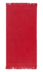 Bunty's Plush 380GSM 030x050cms Fringe Guest Towel Tomato