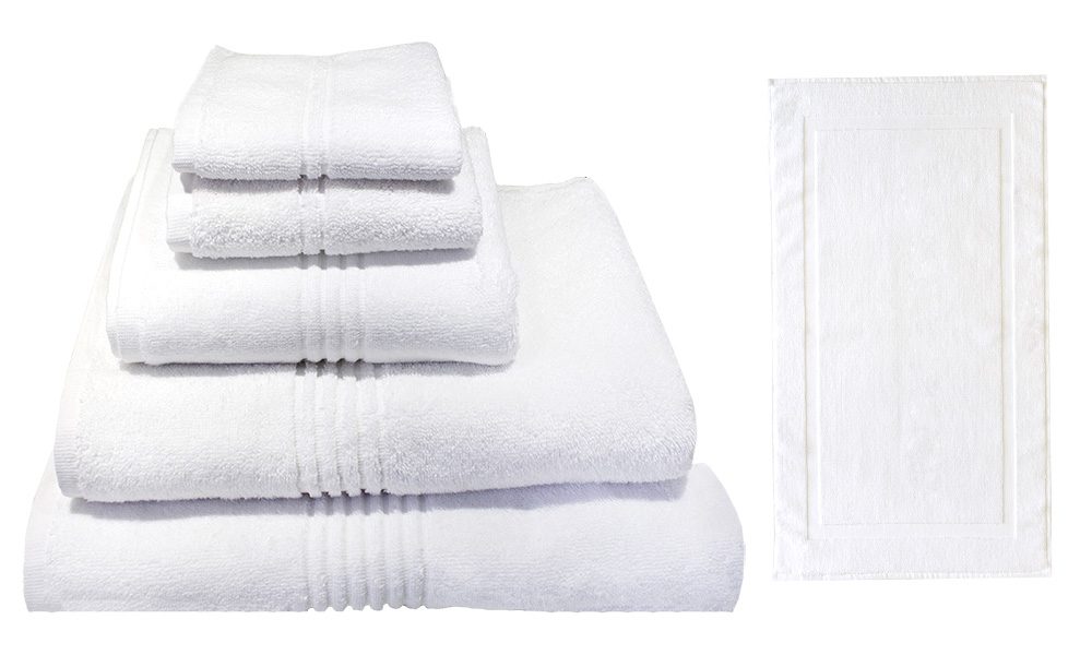 Bunty's Hotel Collection 600GSM 06 Piece Towel Set White
