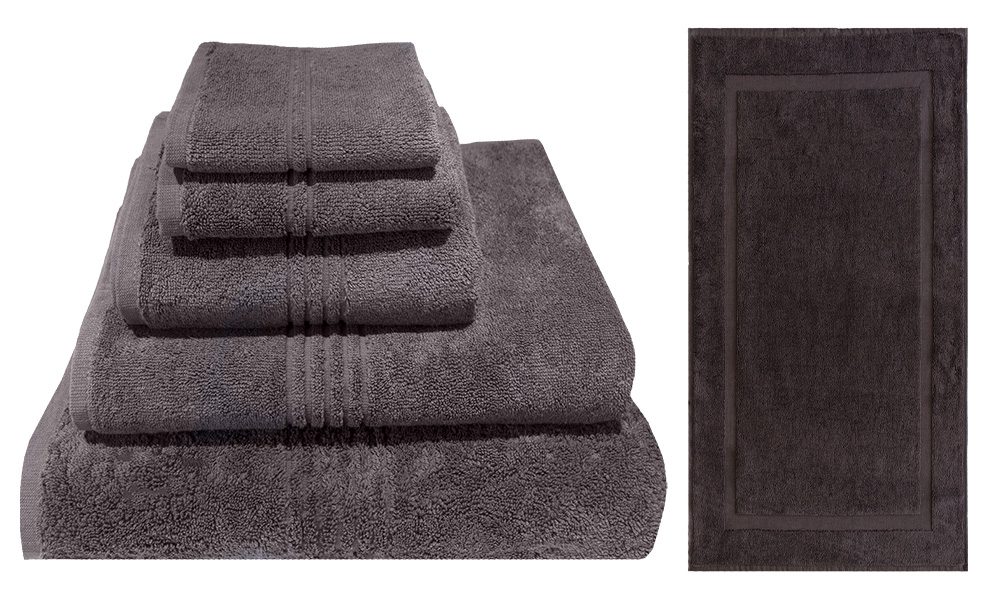 Bunty's Hotel Collection 600GSM 06 Piece Towel Set Pavement