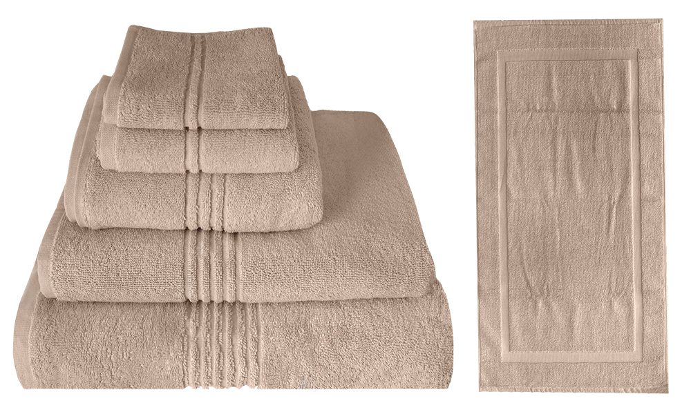Bunty's Hotel Collection 600GSM 06 Piece Towel Set Tapioca