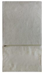 Bunty's Plush Gym Towel 450GSM 030x075cms Zip Pocket Bright White
