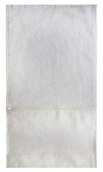 Bunty's Plush Gym Towel 450GSM 030x075cms Zip Pocket Optical White