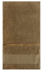 Bunty's Plush Gym Towel 450GSM 030x075cms Zip Pocket Pebble