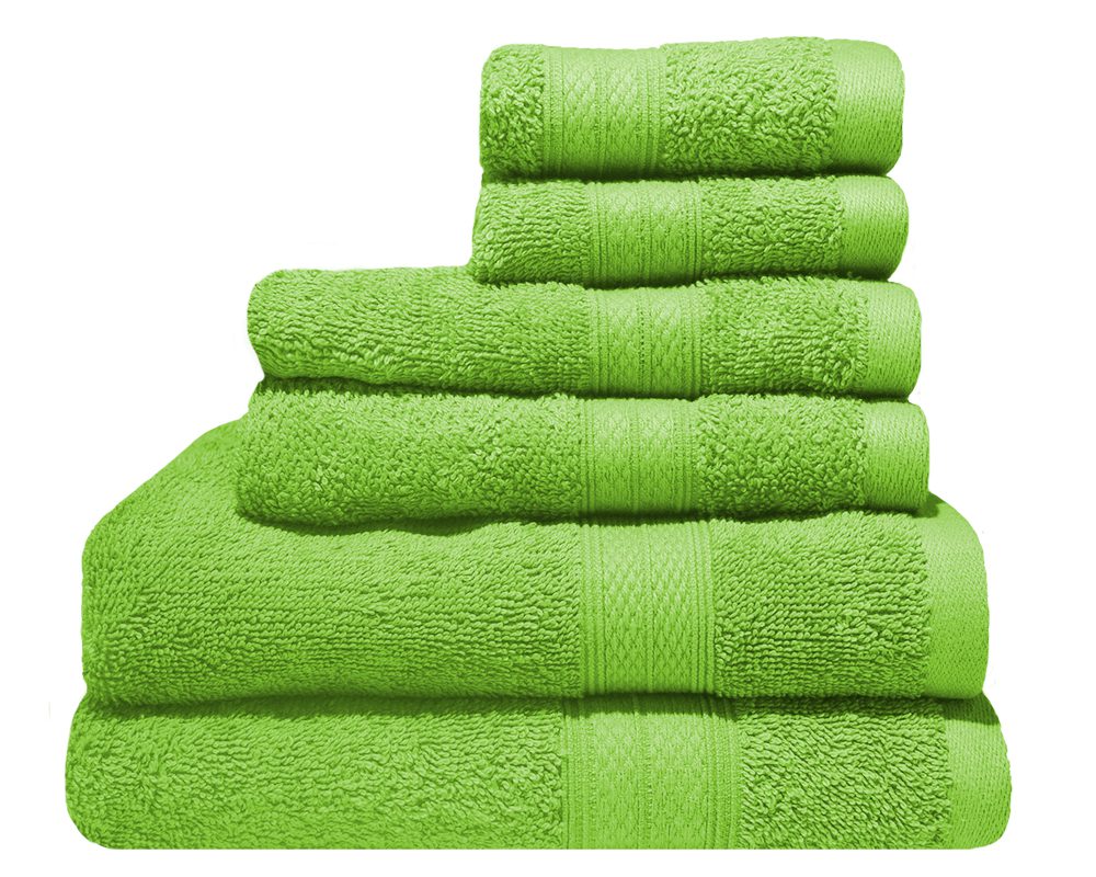 Bunty's Plush 450GSM 06 Piece Towel Set Jasmine Green
