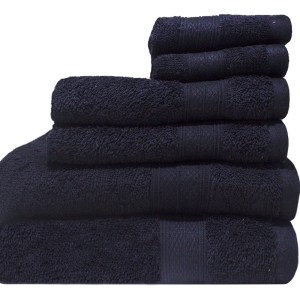 Bunty's Plush 450GSM 06 Piece Towel Set Jet Black