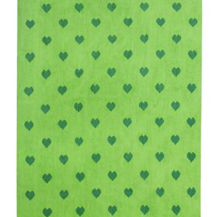 Bunty's Beach Towel Polka Hearts 090x180cms 700GMS Jasmine Green