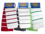 Bunty's Dish Cloth 370GSM 045x060cms Design Terry Stripe 06 Piece Pack Assorted