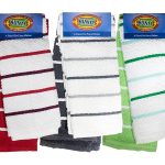 Bunty's Dish Cloth 370GSM 045x060cms Design Terry Stripe 06 Piece Pack Assorted