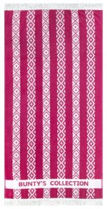 Bunty's Collection Fringe Beach Towel 090x180cms 800GMS Verlour Pink