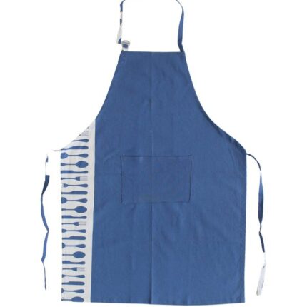 Bunty's Apron Design 017 Blue White