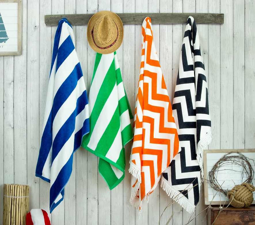 hanging beach towel