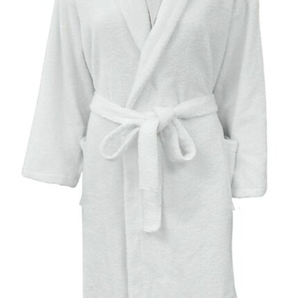 white bathrobe