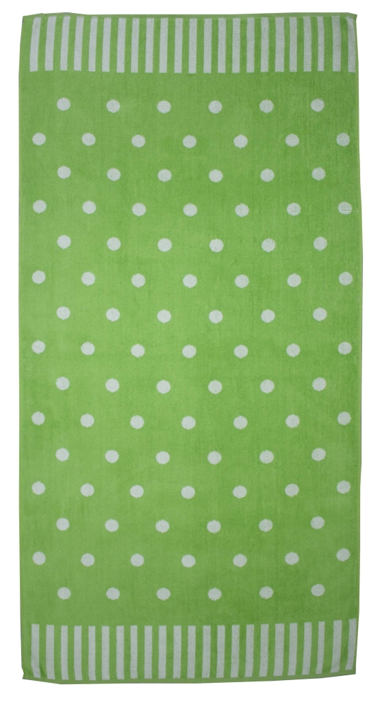 Bunty's Polka dots beach towels 090x180cms Jasmine Green