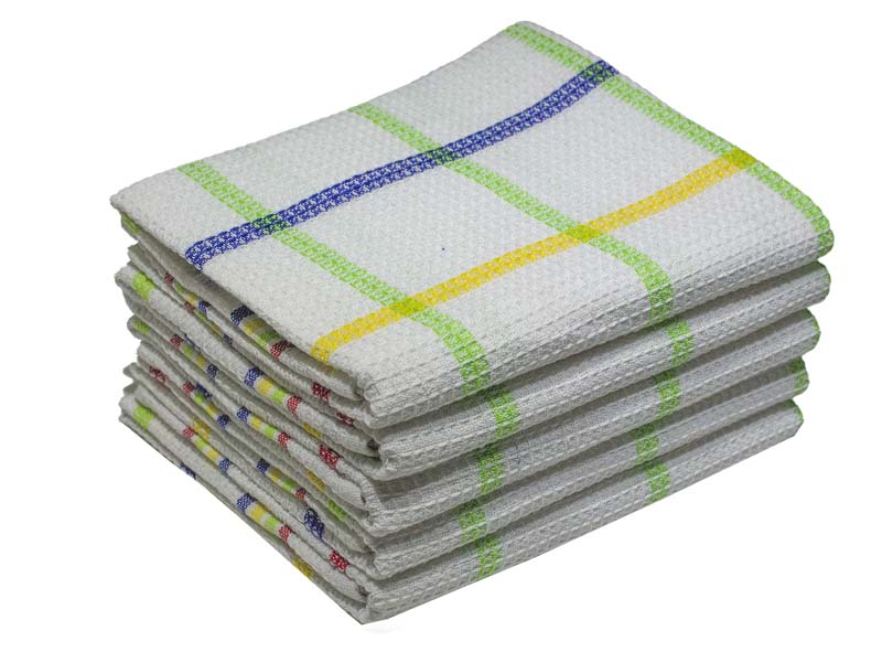 Bunty's Kitchen Towel Design 2004 040x072cms Big Checks Red Yellow 0.400GMS