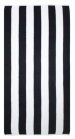 Bunty's Plush 450GSM 090x180cms Terry Cabana 730GMS Black