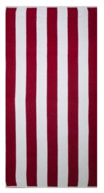 Bunty's Plush 450GSM 090x180cms Terry Cabana 730GMS Racing Red