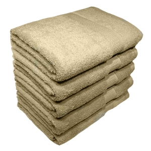 Bunty's Elegant 380GSM 050x090cms Zero Twist Hand Towel Semolina 05 Piece Pack