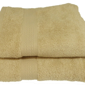 Bunty's Elegant 380GSM 050x090cms Zero Twist Hand Towel Semolina 02 Piece Pack