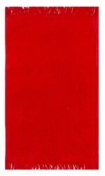 Bunty's Plush 380GSM 030x050cms Fringe Guest Towel Racing Red