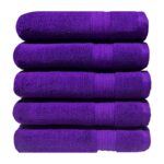 Bunty's Luxurious 570GSM 050x090cms Hand Towel Acai 05 Piece Set