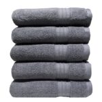 Bunty's Luxurious 570GSM 050x090cms Hand Towel Quiet Shade 05 Piece Set