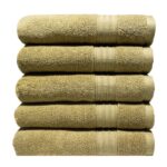 Bunty's Luxurious 570GSM 050x090cms Hand Towel Praire Sands 05 Piece Set