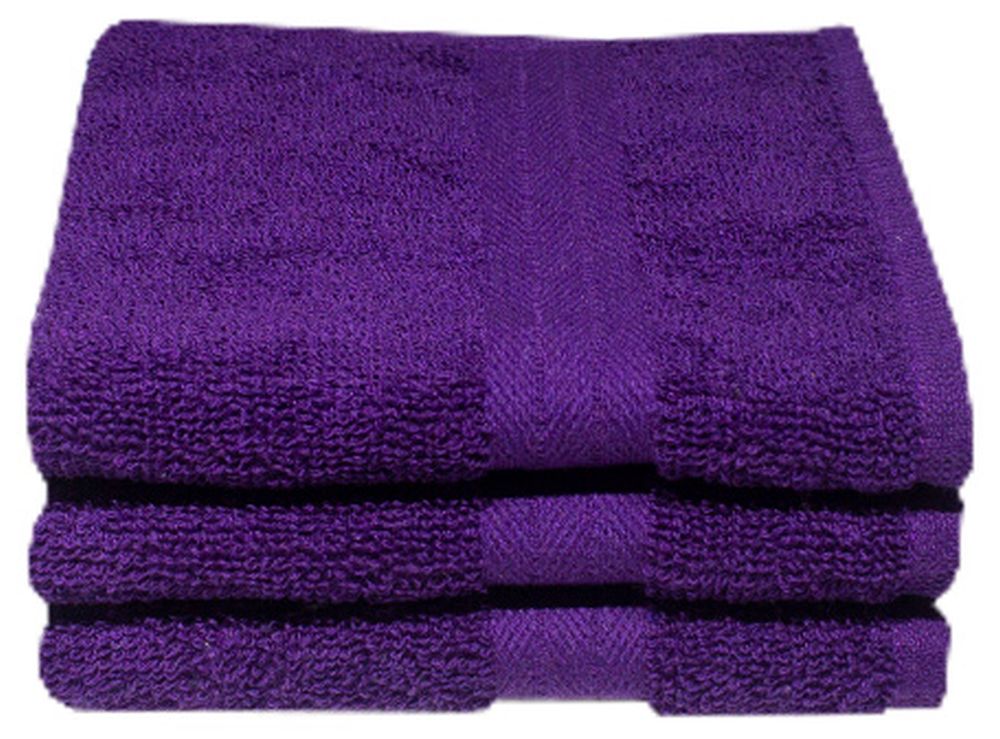 Bunty's Ocean 380GSM 030x050cms Guest Towel Violet 03 Piece Pack