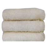 Bunty's Plush 450GSM 030x050cms Fringe Guest Towel Cream White 03 Piece Pack