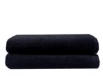 Bunty's Saloon Towel 380GSM 050x090cms Black 02 Piece Pack