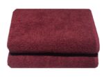 Bunty's Saloon Towel 380GSM 050x090cms Maroon 02 Piece Pack