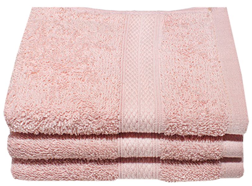 Bunty's Plush 450GSM 030x050cms Guest Towel 03 Piece Pack English Rose