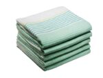 Bunty's Kitchen Towel Design 2022 052x070cms 0.390GMS Stripes White Green