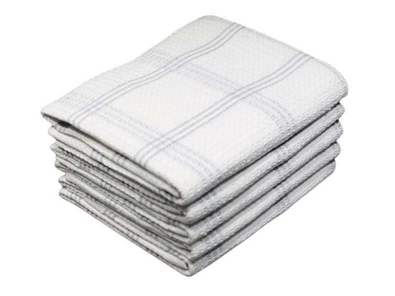 Bunty's Kitchen Towel Design 2030(A) 046x069cms 0.386GMS Checks Grey White