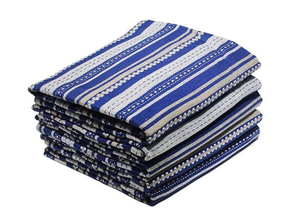 Bunty's Kitchen Towel Design 2049(B) 047x070cms 0.391GMS Stripes Blue White