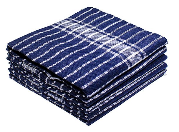 KT-Design 2002(B)-55x70cms- Stripes- Navy blue-White 0.390GMS (2) Bunty's Kitchen Towel - Design 2002 - 055x070cms - (05 Pc Pack) - Image 1