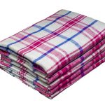 Checks pink white kitchen cloth
