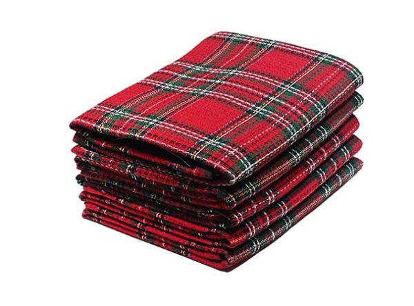 Red & green checks towel